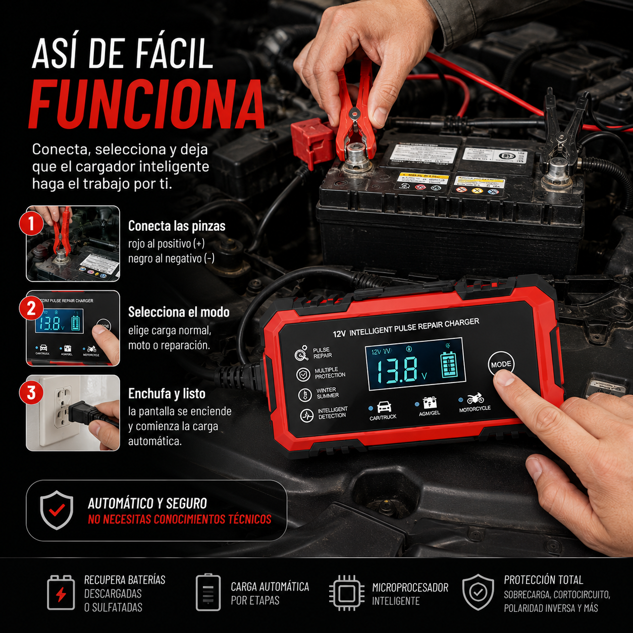 Cargador de batería VoltGuard™
